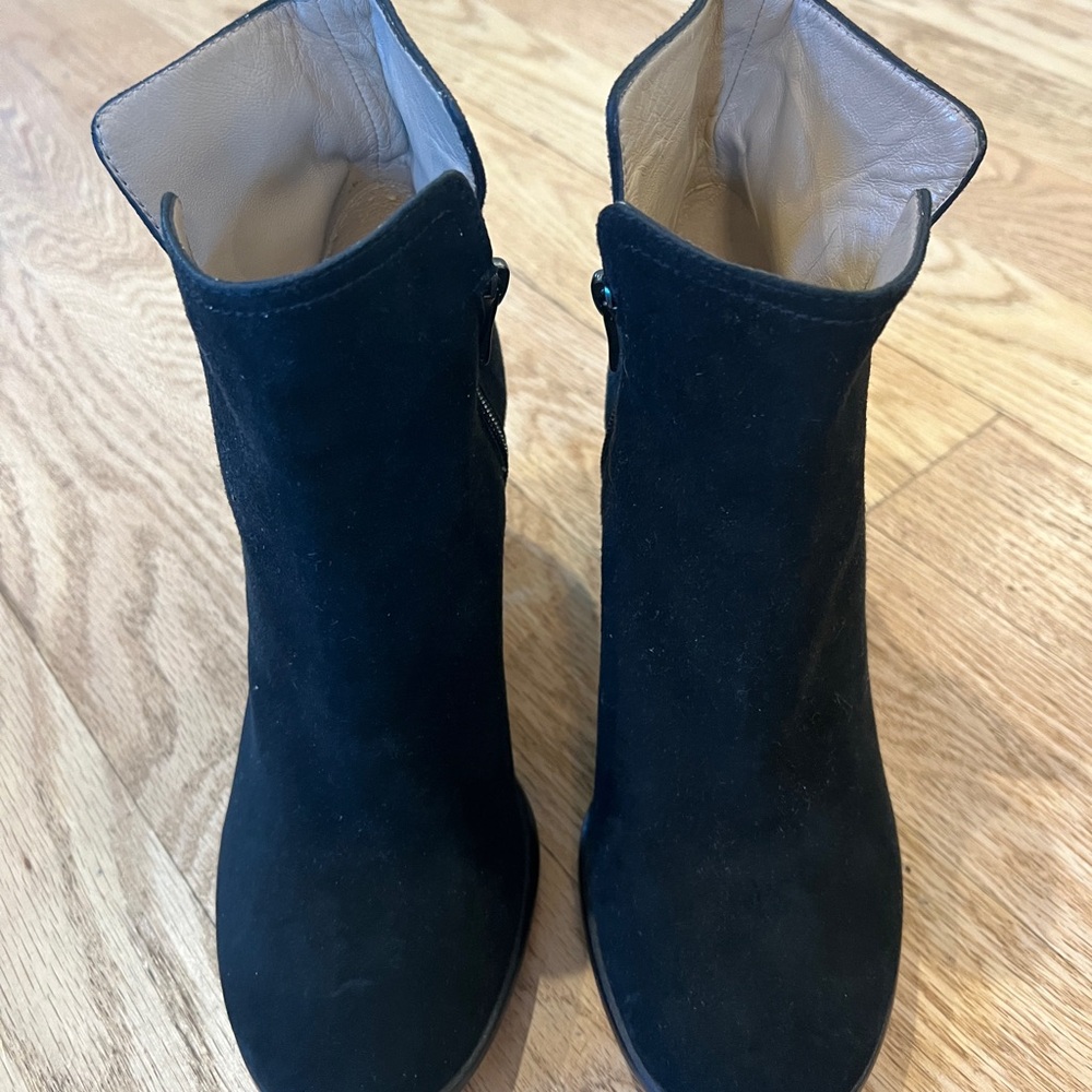 Pura Lopez Black Suede Women's Ankle Boots